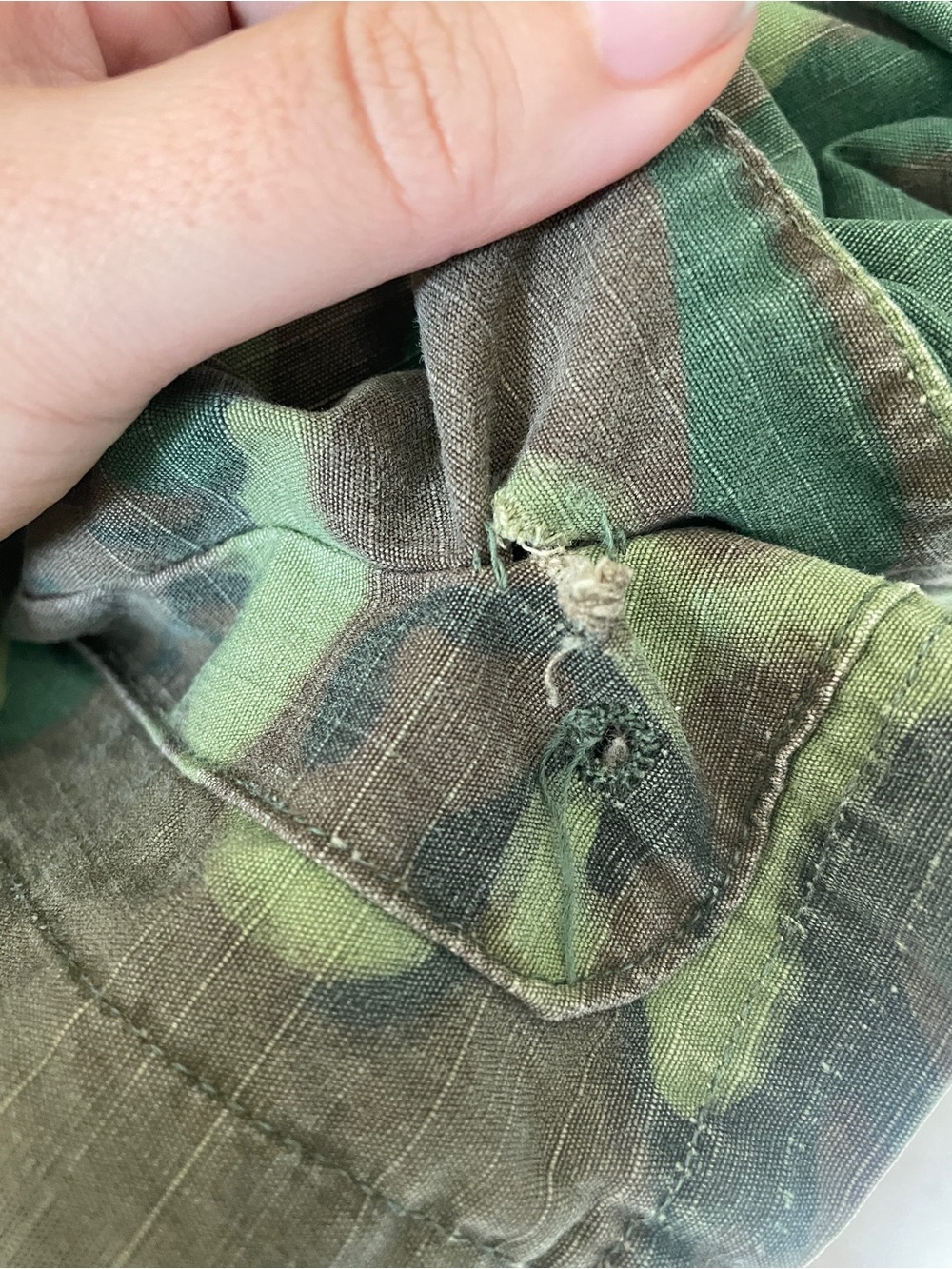 Vintage U.S. Military Woodland Camo BDU Ripstop Field Jacket XSmall - Picture 5 of 5